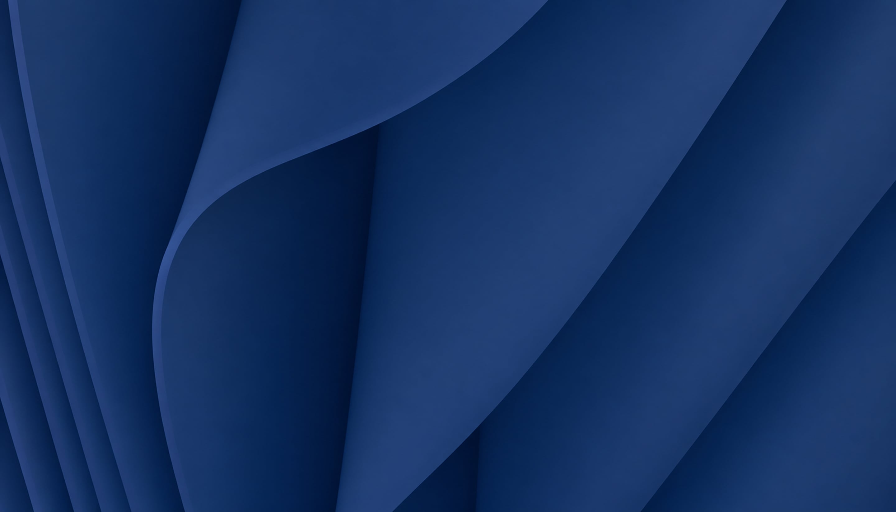 Abstract navy blue background with large flowing curved folds